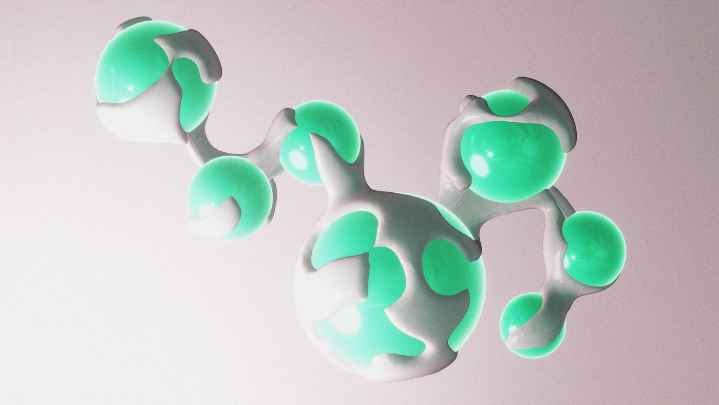 Abstract 3D molecular structure representing the KPV tripeptide compound
